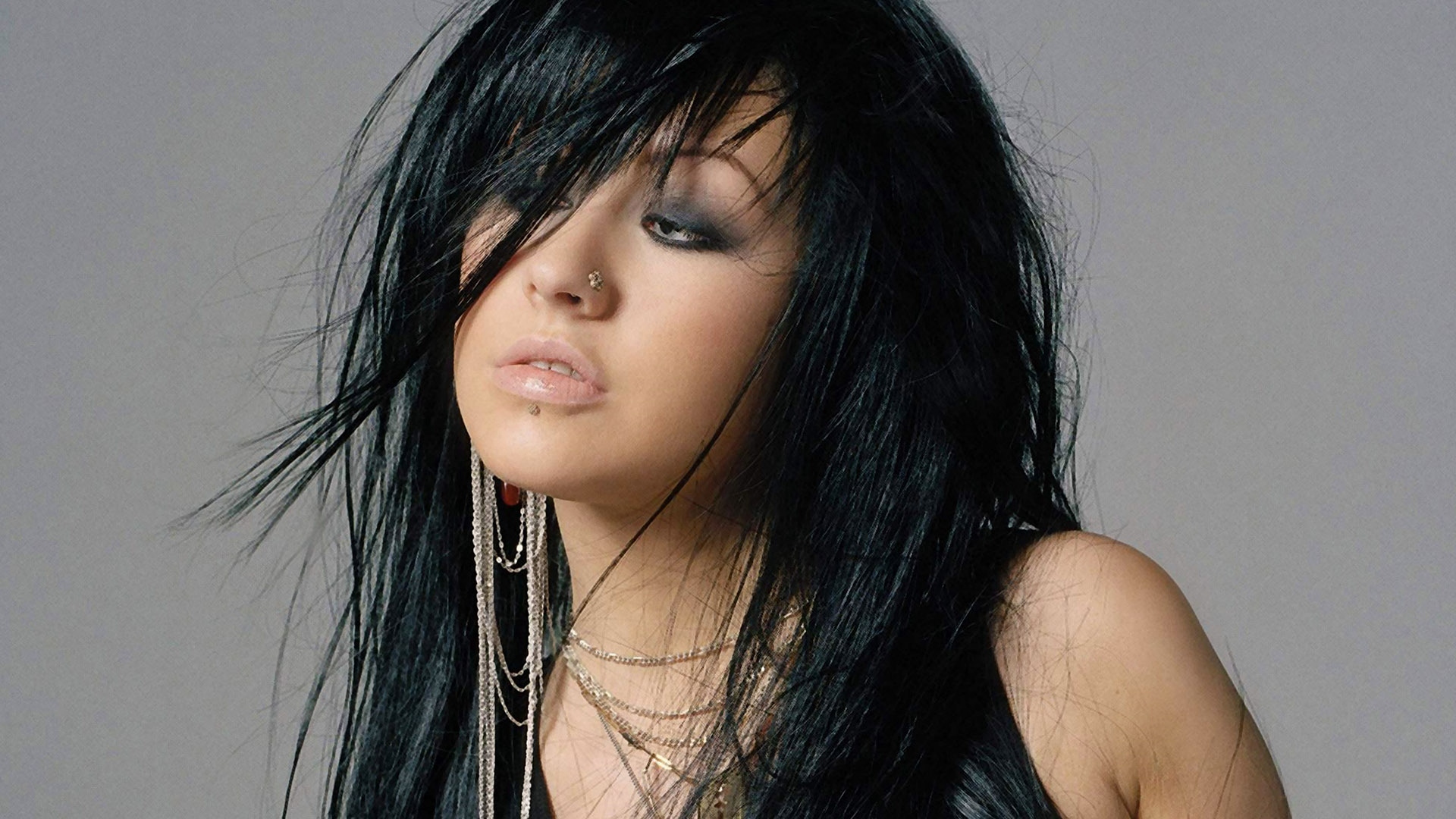 Christina Aguilera Hair Brute Piercing Chains Stock