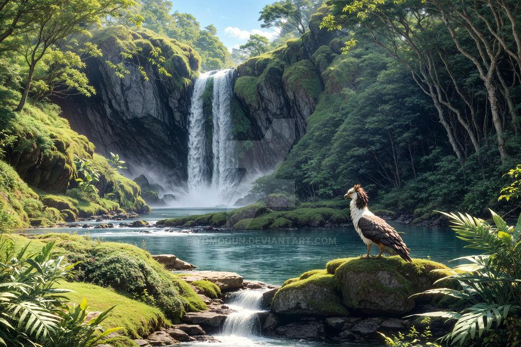 Natures Landscape Waterfall 8K Wallpaper by Yomogun on