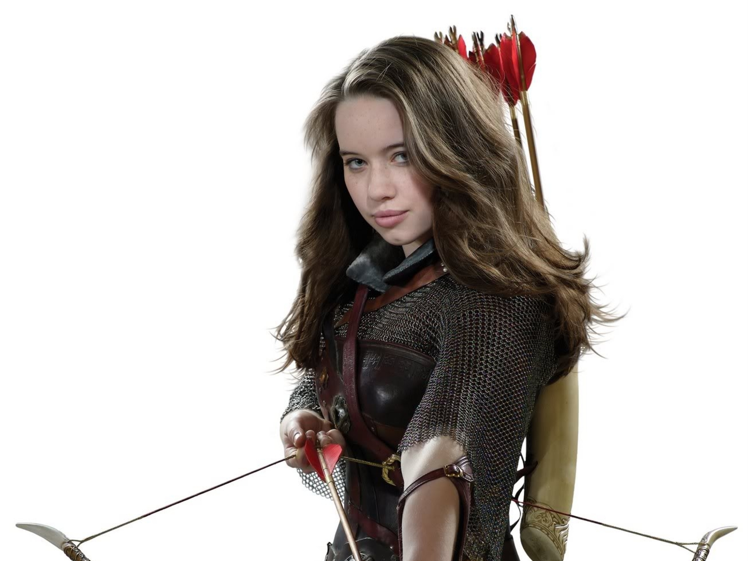 Archery Anna Popplewell White Background Susan Pevensie Chronicles Of