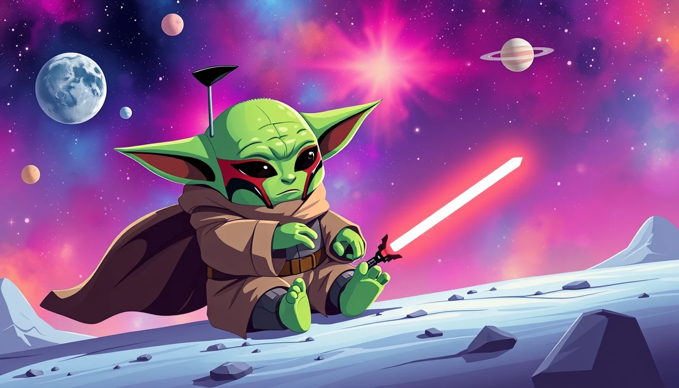Baby Yoda Boba Wallpaper