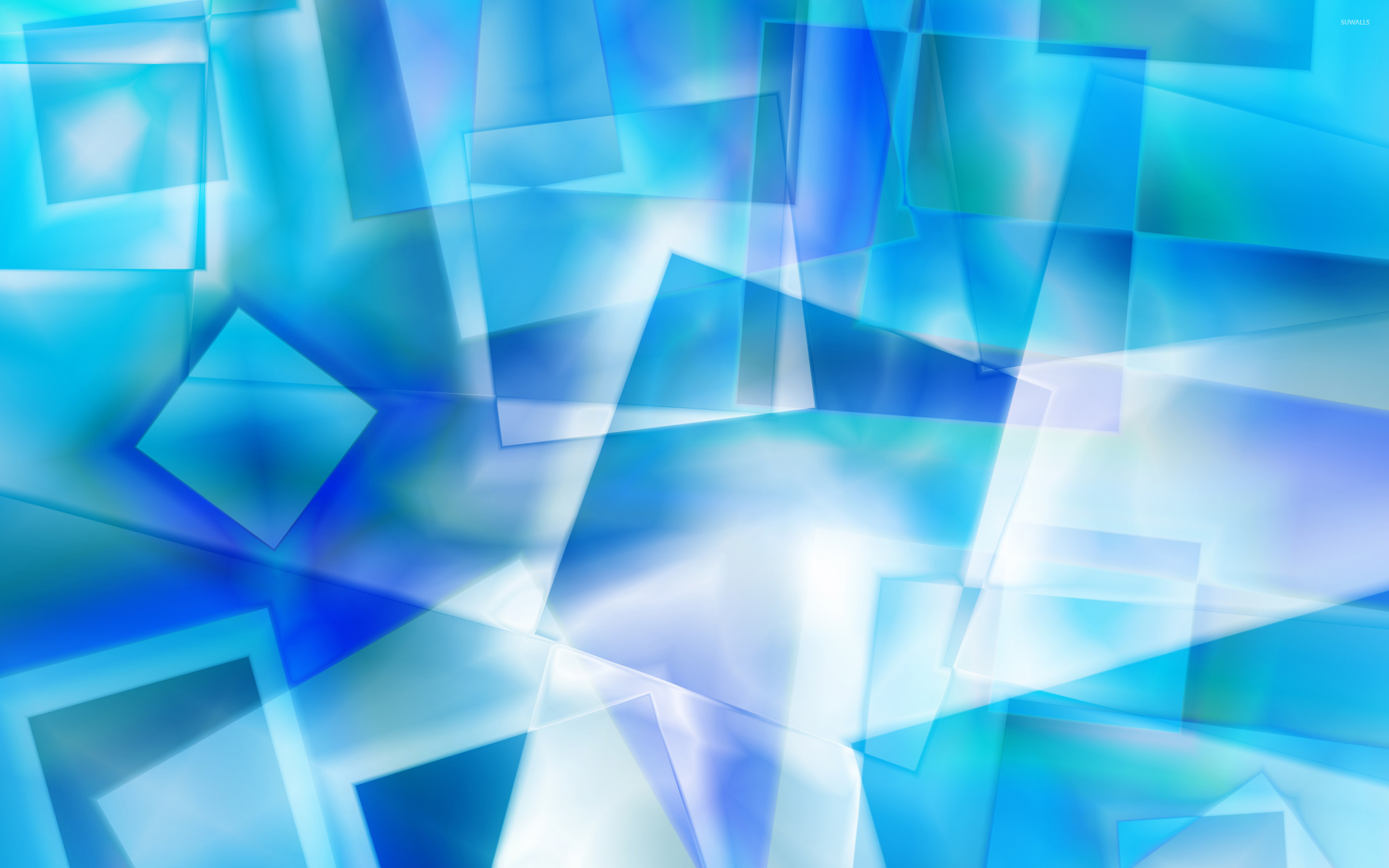 Icy Squares Wallpaper Abstract