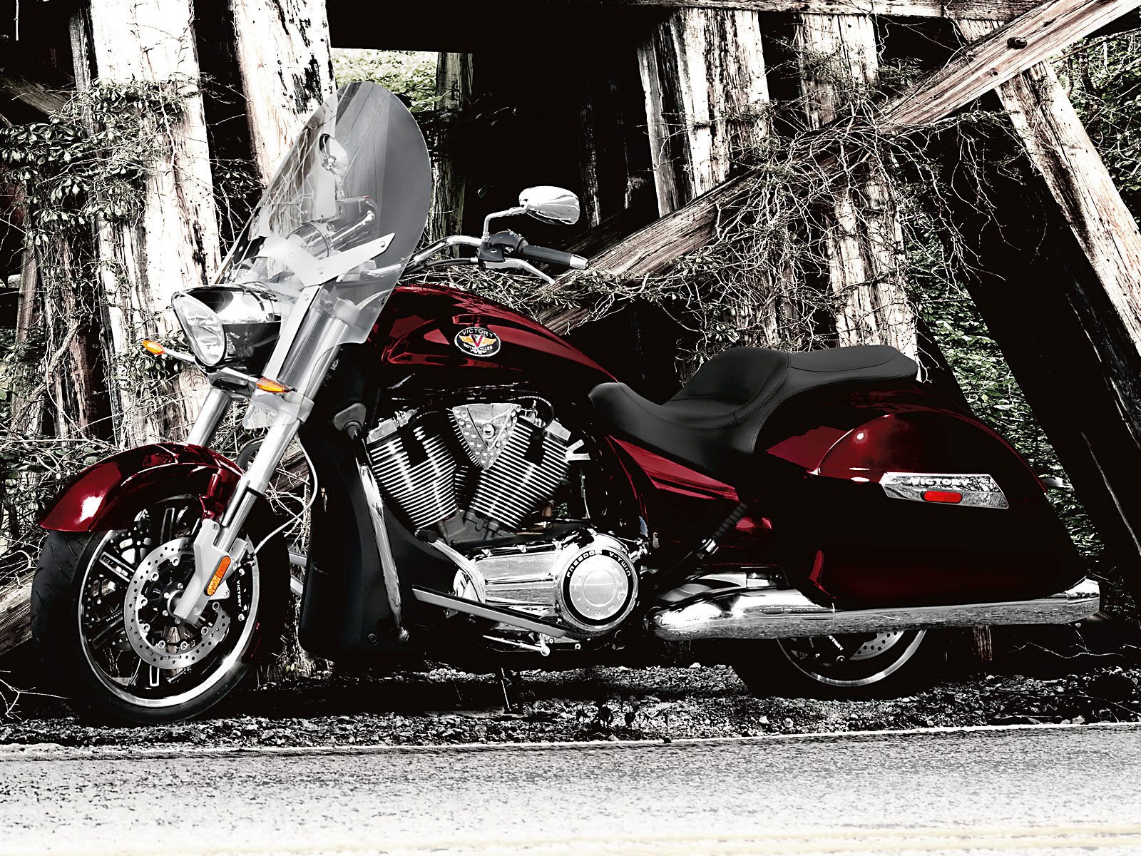 Victory Cross Roads Motorcycle Desktop Wallpaper