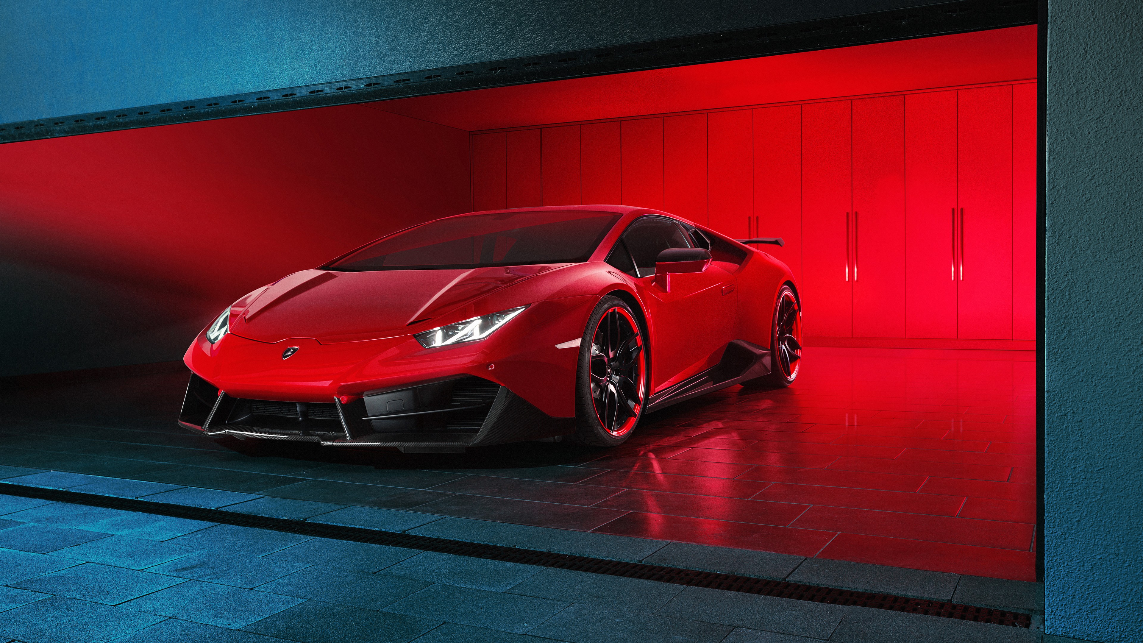 Red Lamborghini Widescreen HD Wallpaper