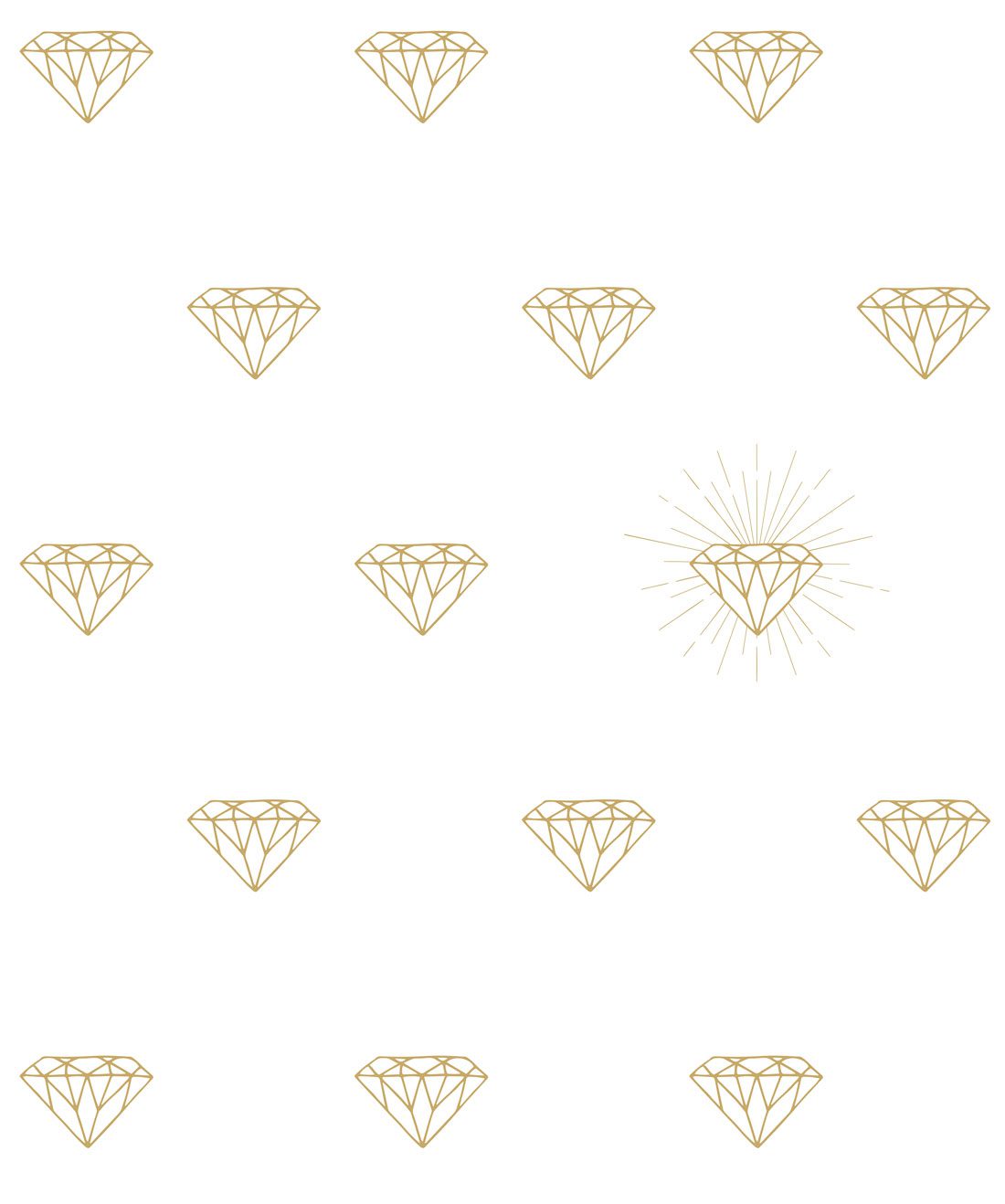 Gold Diamonds Wallpaper Minimal White Milton King