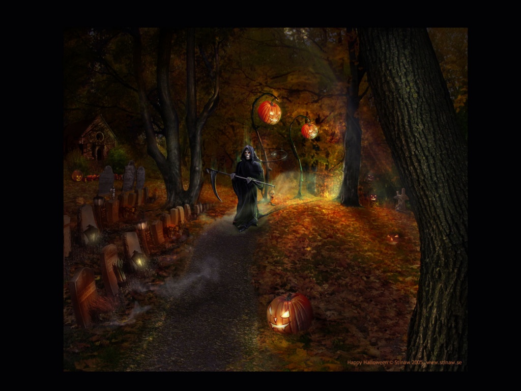 Halloween Cemetery Desktop Pc And Mac Wallpaper