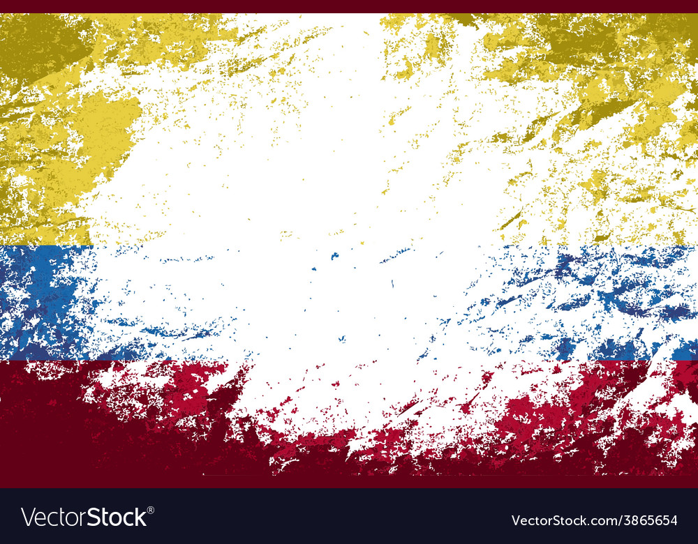Colombian Flag Grunge Background Royalty Vector Image