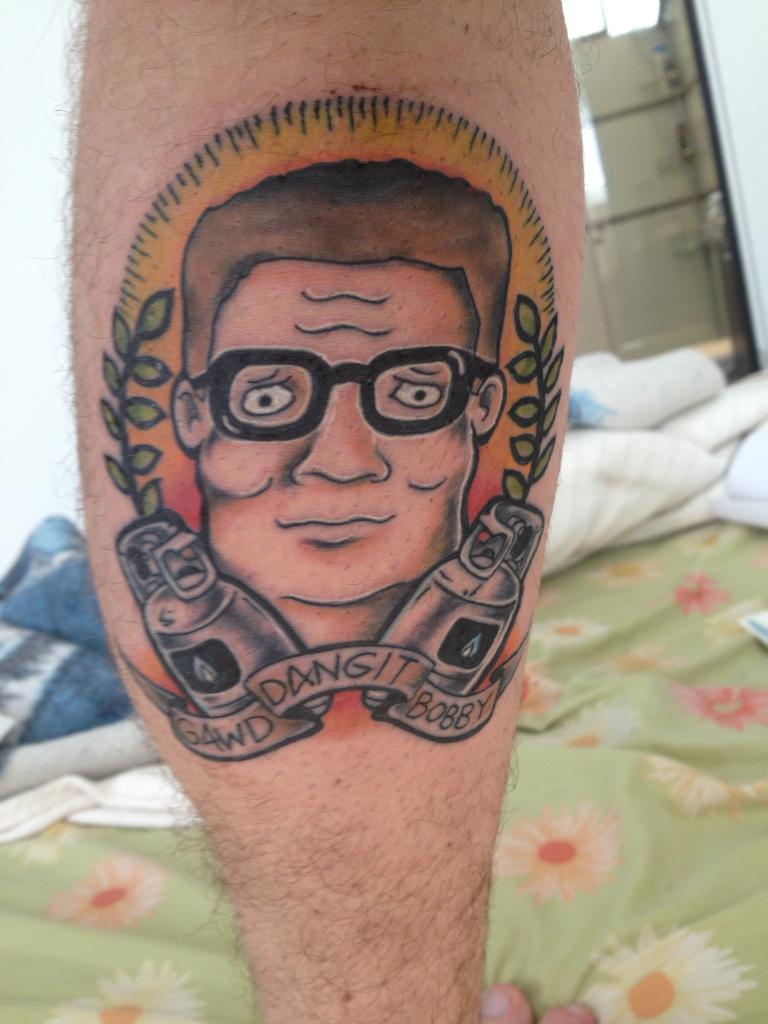 My Friends Hank Hill Tattoo Done By Dracko In Bogot Columbia