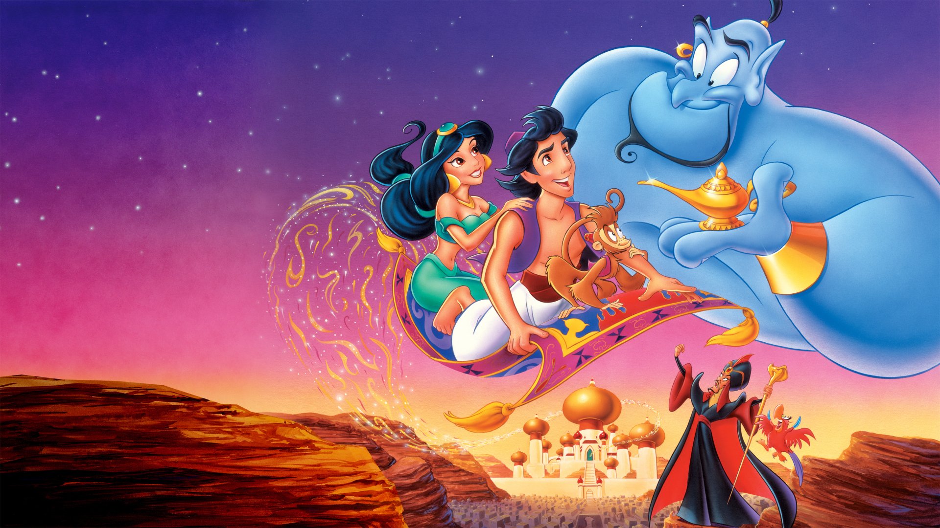 Aladdin Princess Jasmine Genie Movie Wallpaper