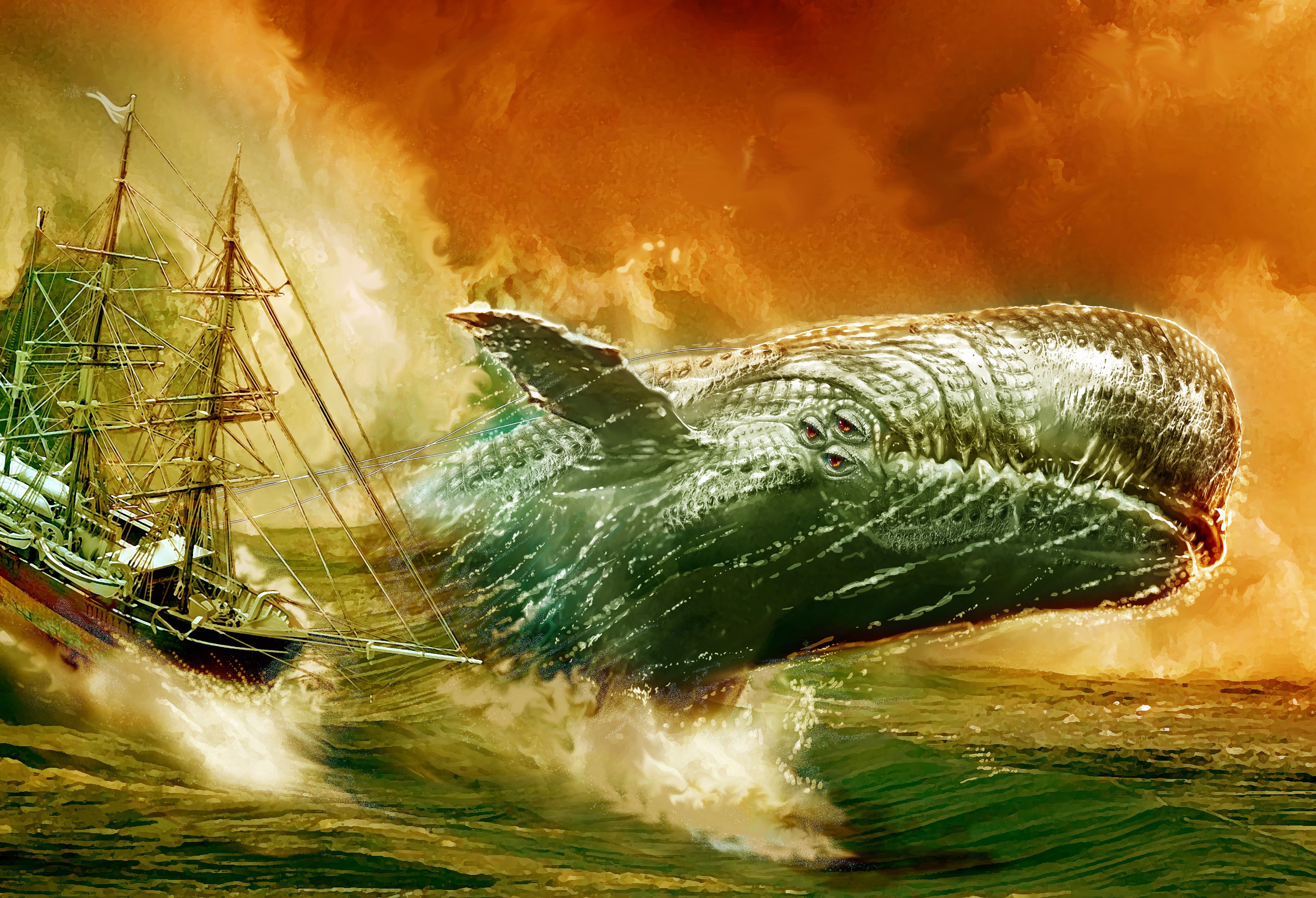 Nature Animals Digital Art Artwork Moby Dick Whale