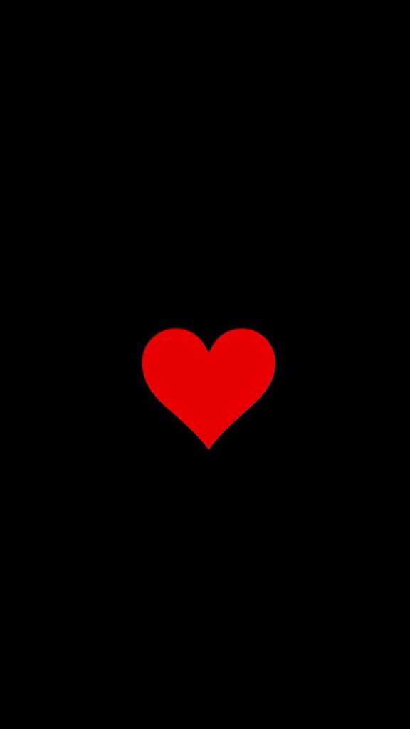 Black Phone Wallpaper With A Red Heart In The Center Miss Chic