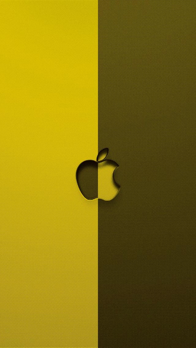 iPhone 5c Yellow Wallpaper Mockup Leaves