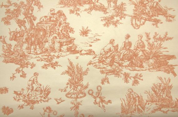 S Vintage Wallpaper Pink Flocked Toile By Hannahstreasures