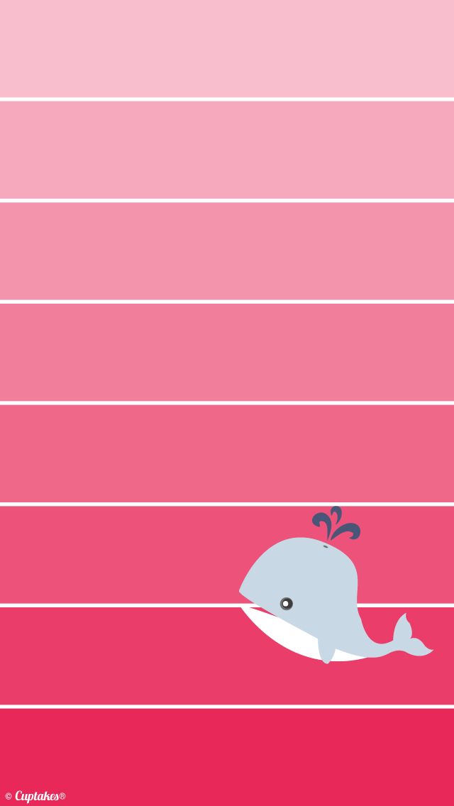 Cute Whale Wallpaper iPhone Pink