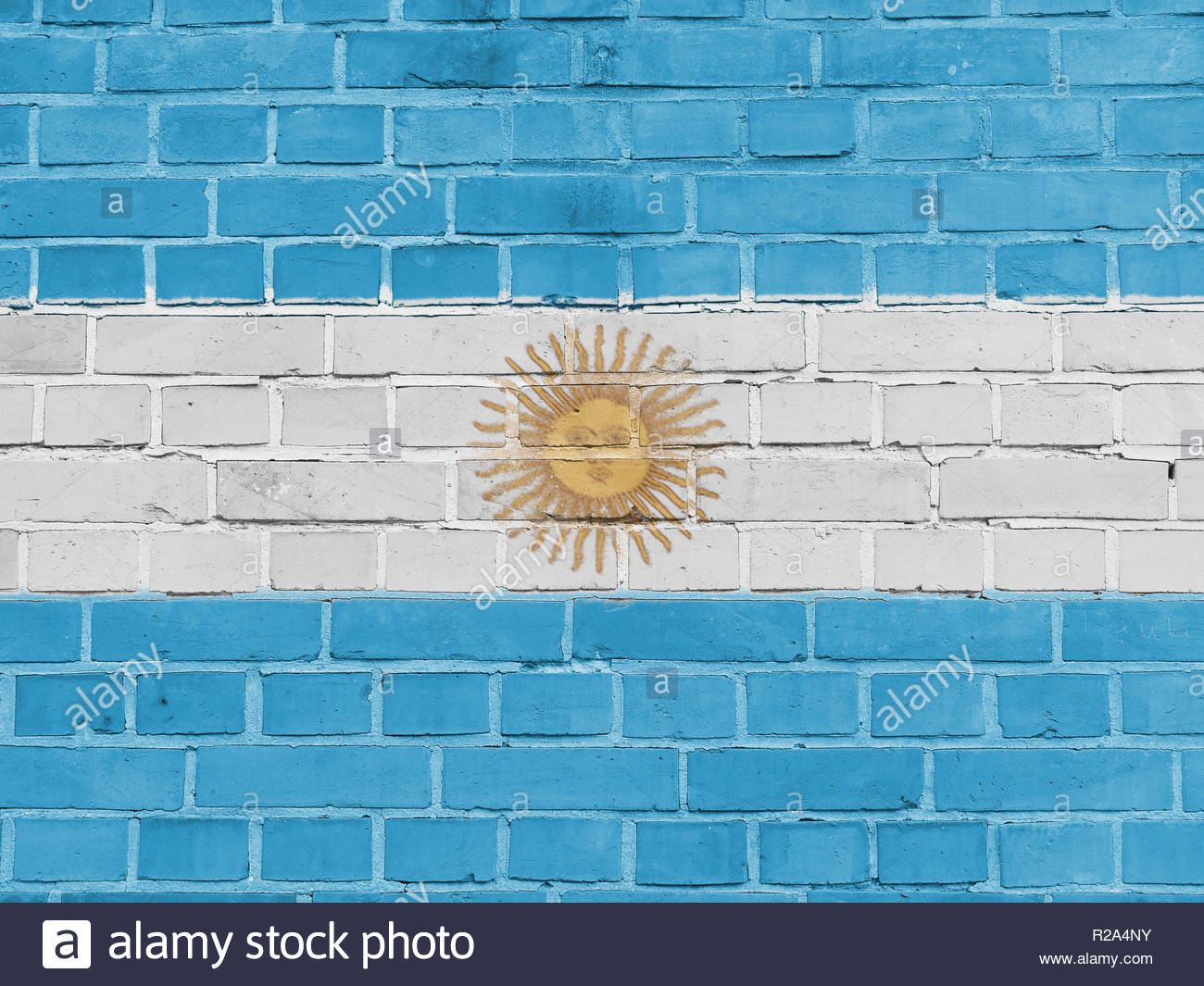 Argentina Politics Concept Argentine Flag Wall Background Texture