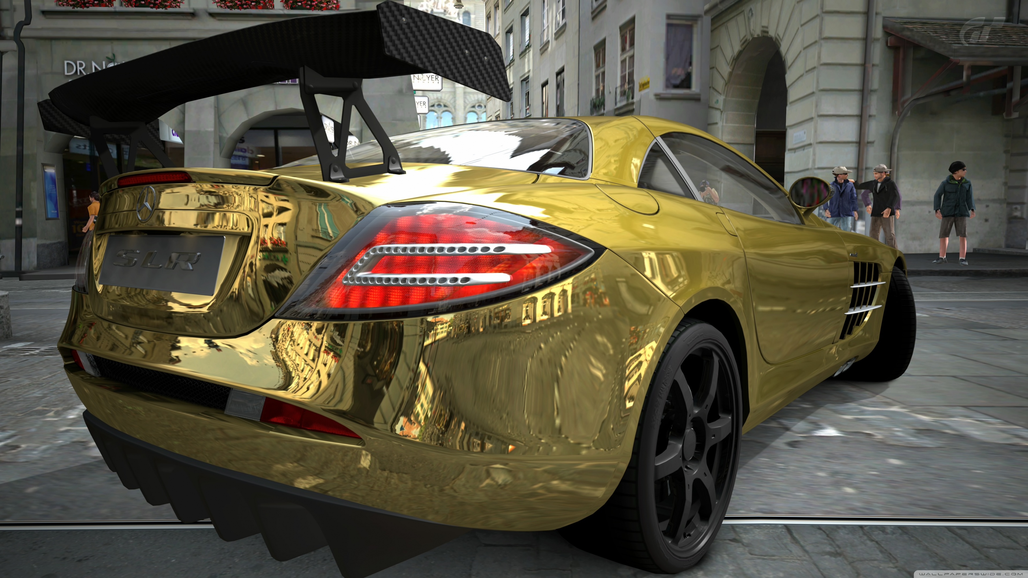 Mercedes Benz Slr Mclaren Gold 4k HD Desktop Wallpaper For