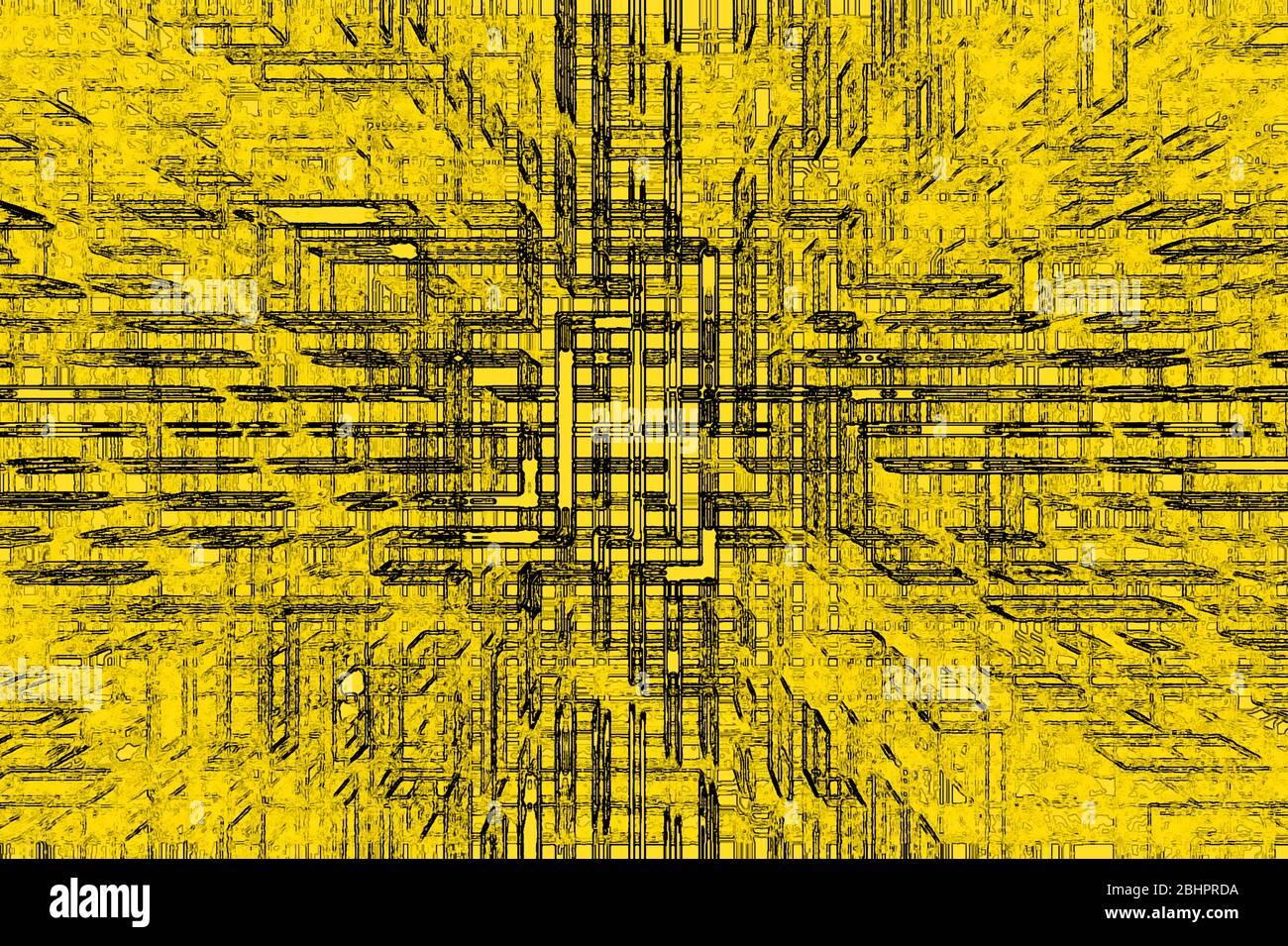 Futuristic abstract yellow background for design Technology