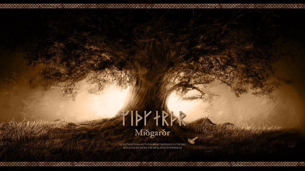 Midgard Yggdrasil Wallpaper Full Hd By Playswithwolves On