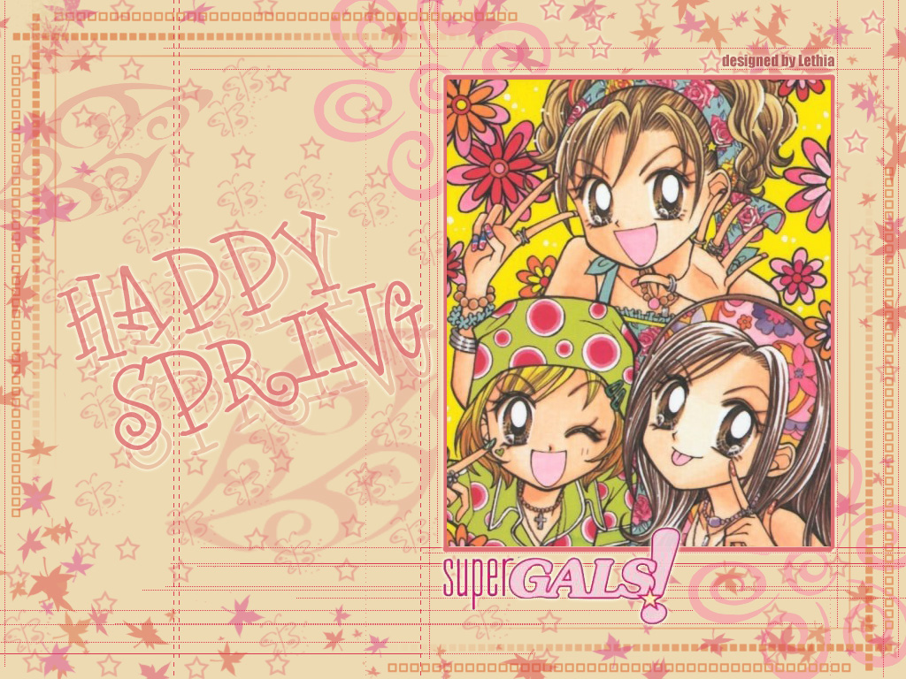 Minitokyo Gals Wallpaper Happy Spring