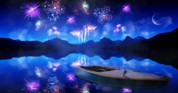 Fireworks Screensaver Animated Wallpaper Version