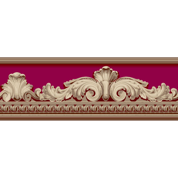 Red Hampton House Wallpaper Border Wall Sticker Outlet