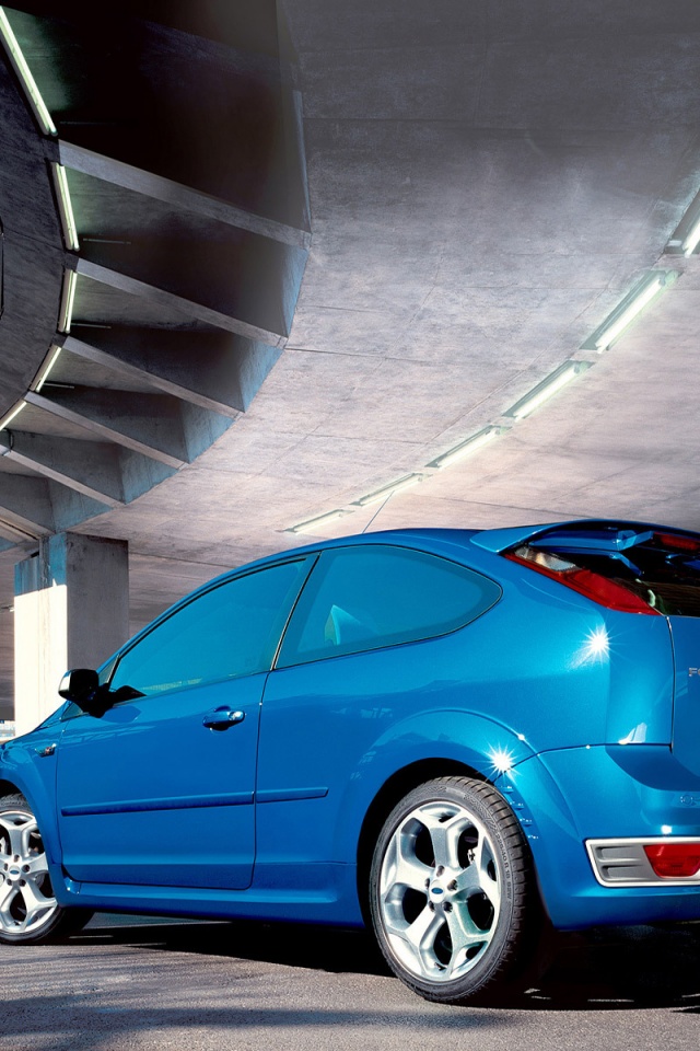 Ford Focus St Blue iPhone Wallpaper