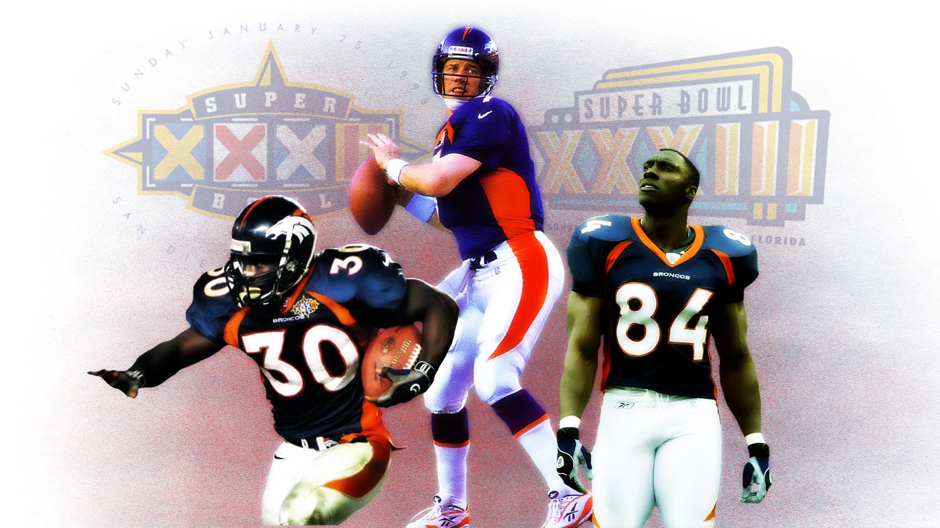 Denver Broncos Wallpaper with John Elway Shannon Sharpe and Terrell