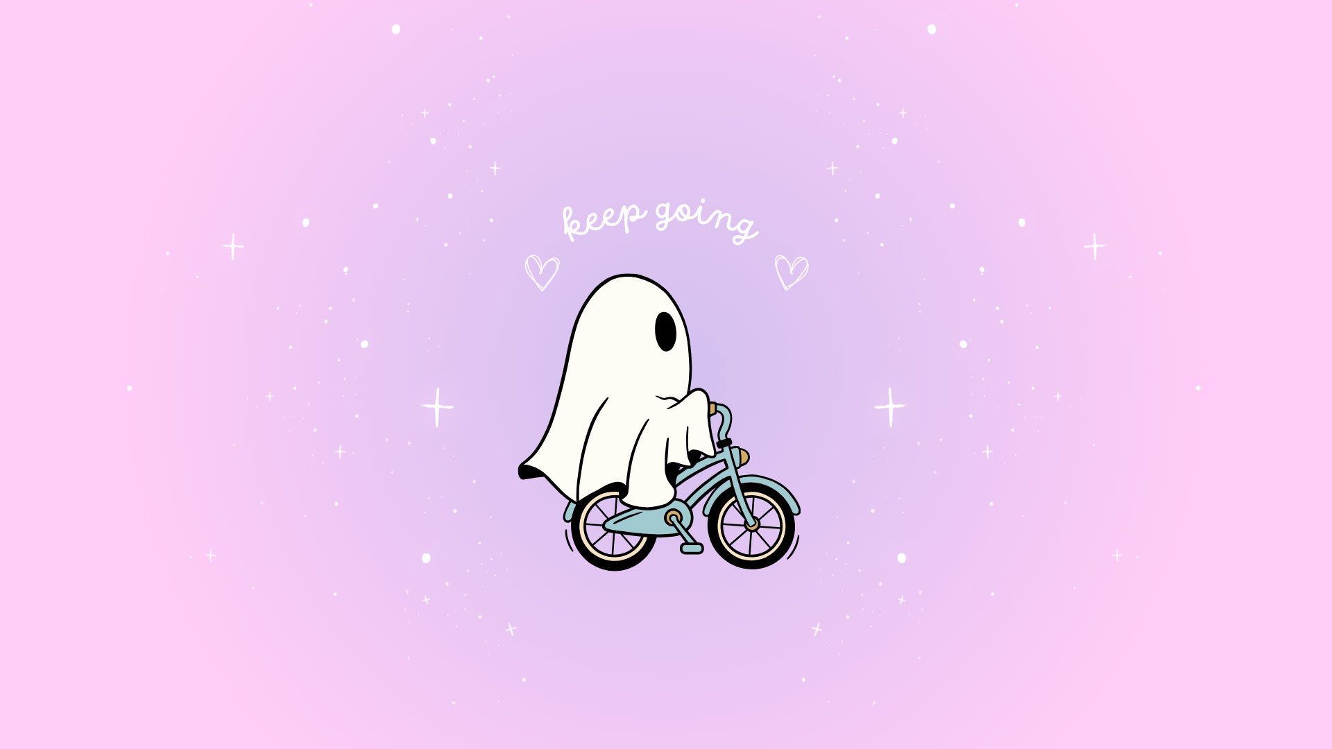 Cute Minimalist Ghost Wallpaper