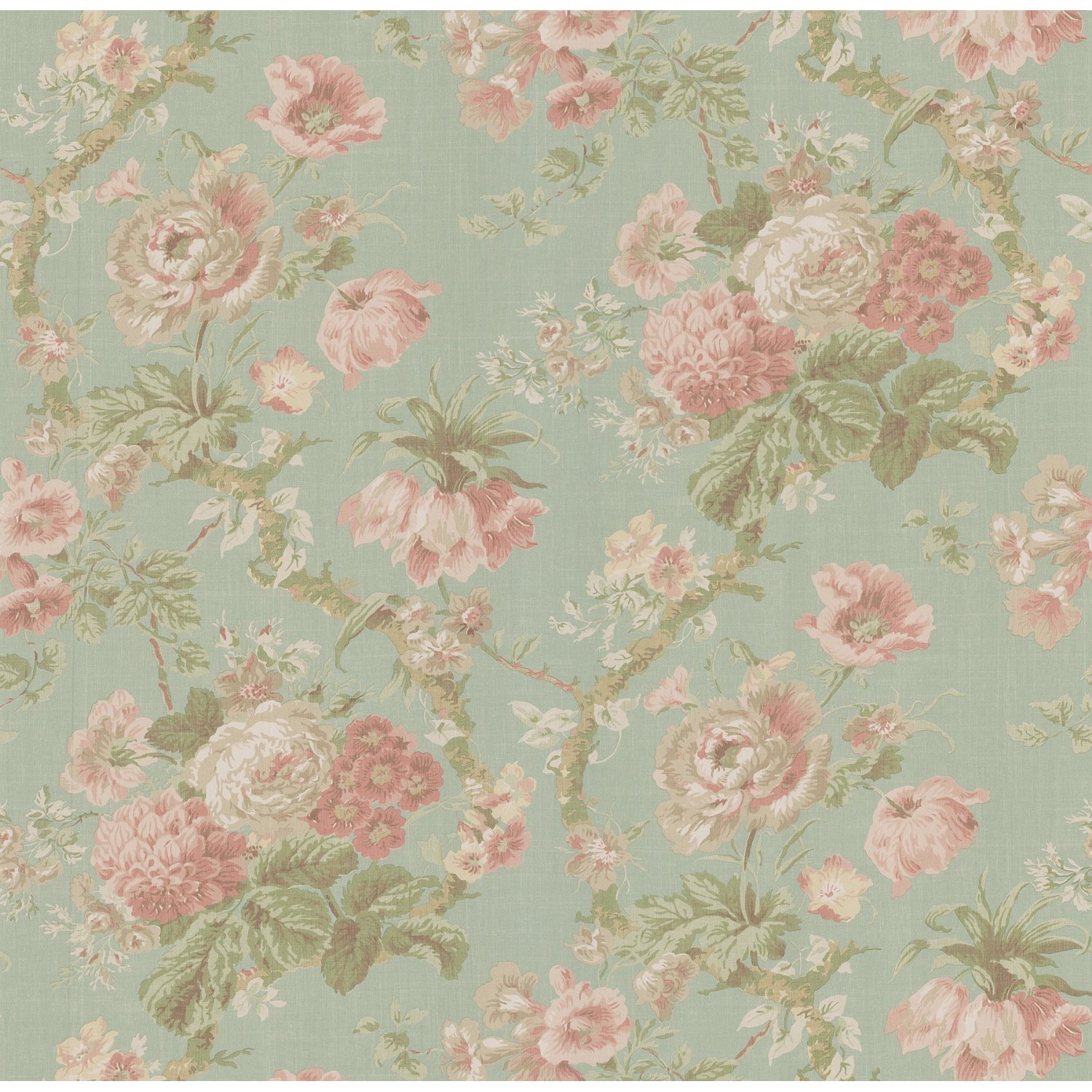 La Fleur Vintage Floral Wallpaper