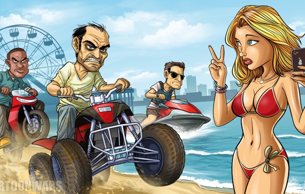 Wallpaper Grand Theft Auto Gta Michael Franklin Trevor Girl