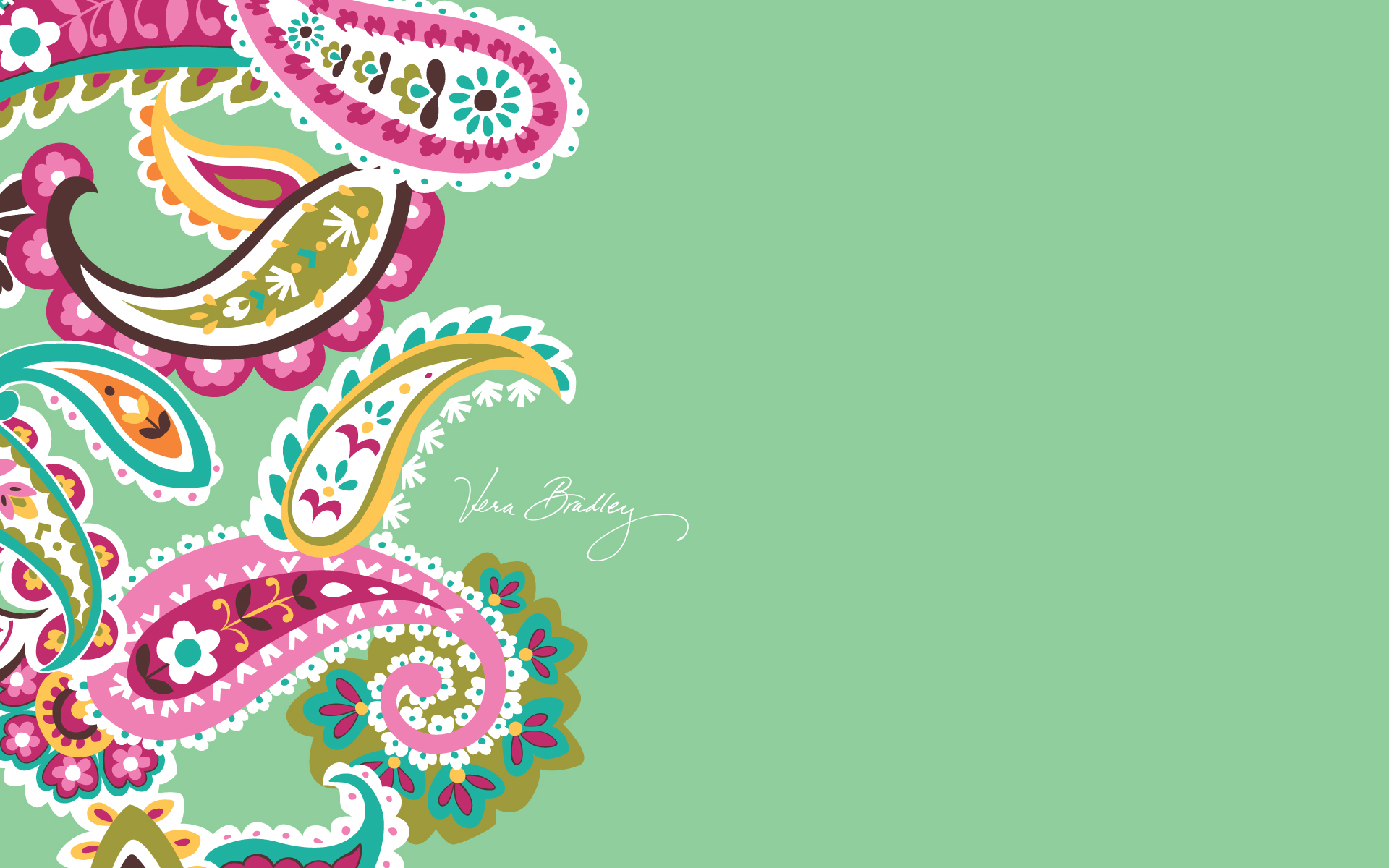 Colorful Paisley Puter Background