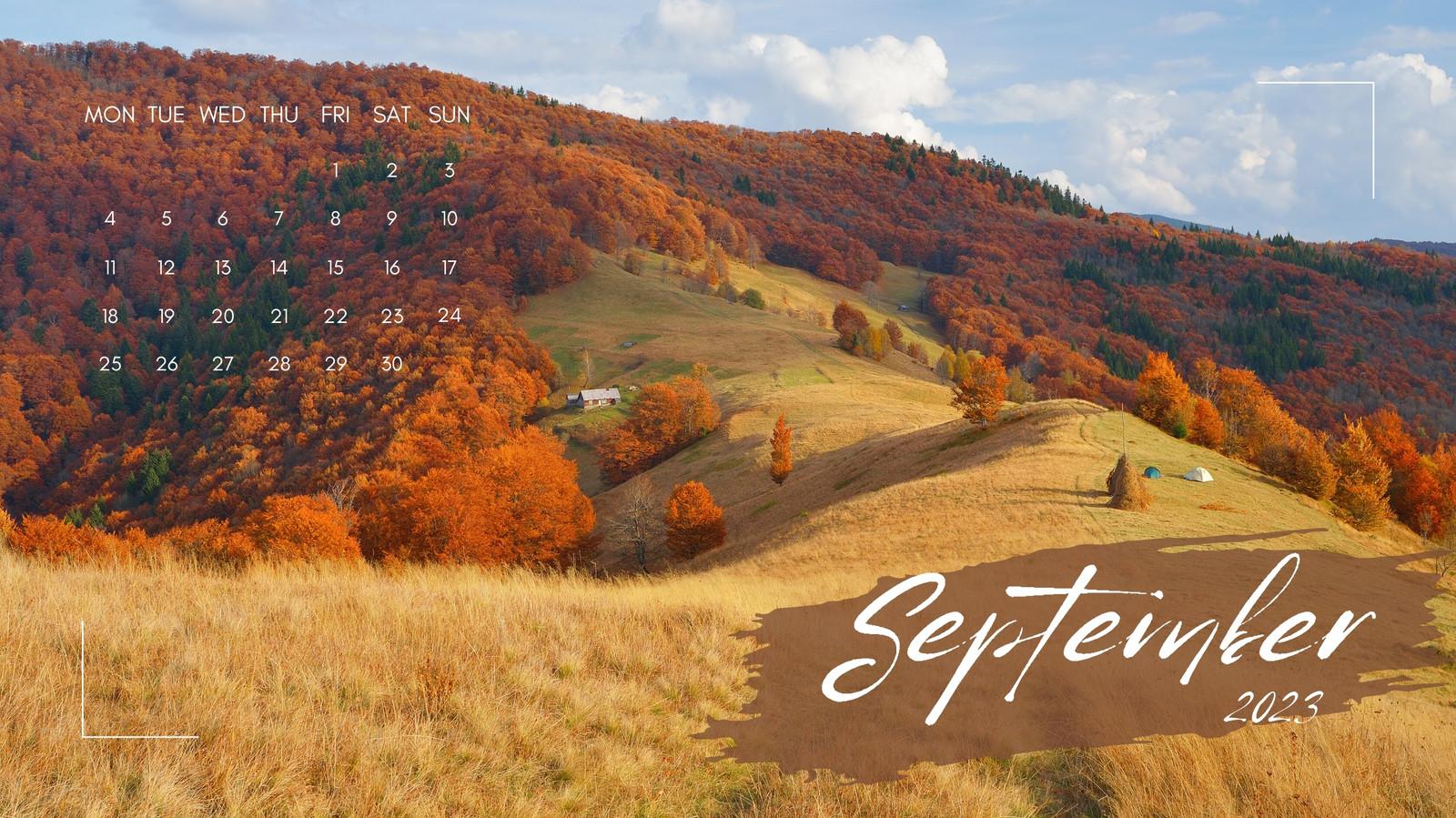 Customizable Autumn Desktop Wallpaper Templates