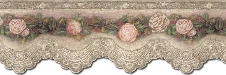 Details About Victorian Rose Lace Wallpaper Border Vin7318db