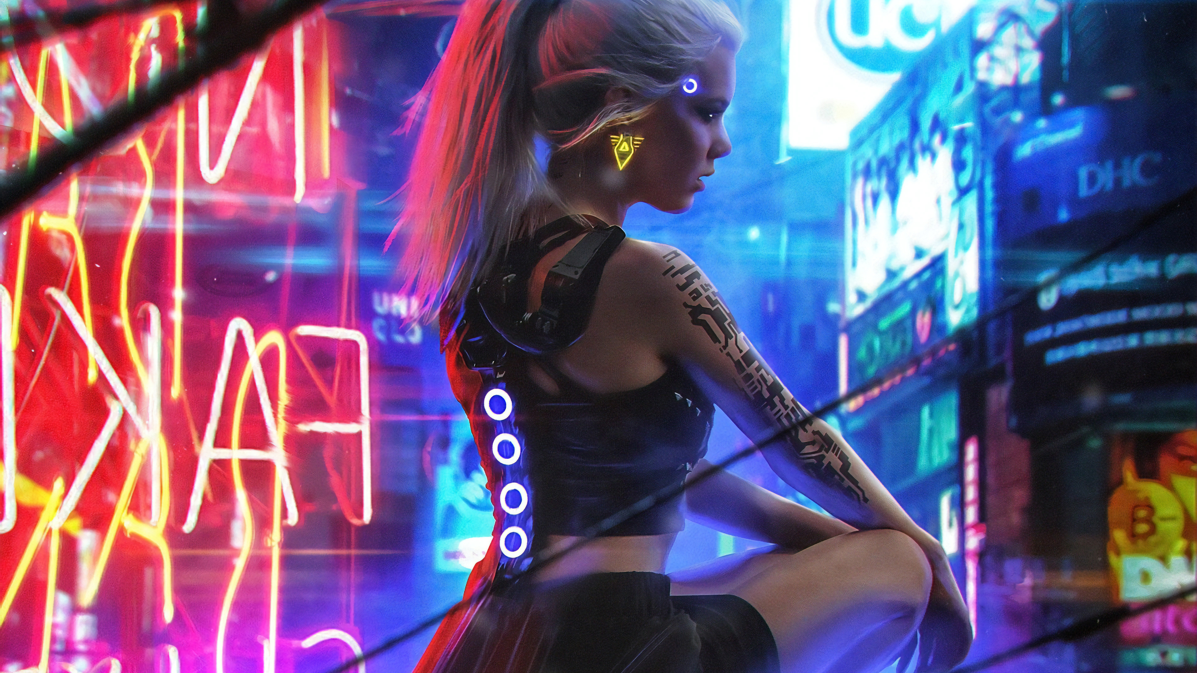 Cyberpunk Girl 4k Wallpaper