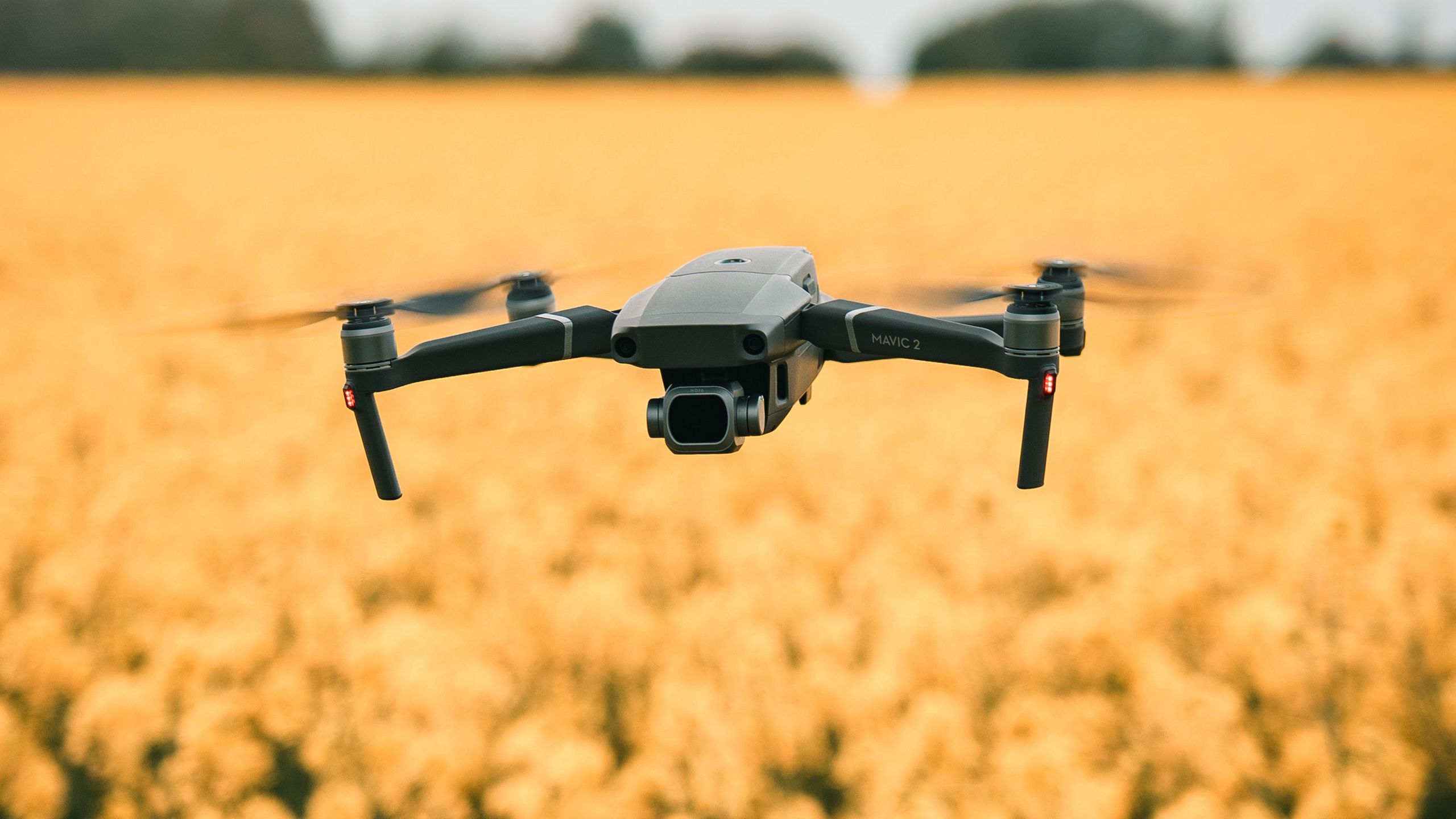 Wallpaper Quadcopter Drone Flight Flowers