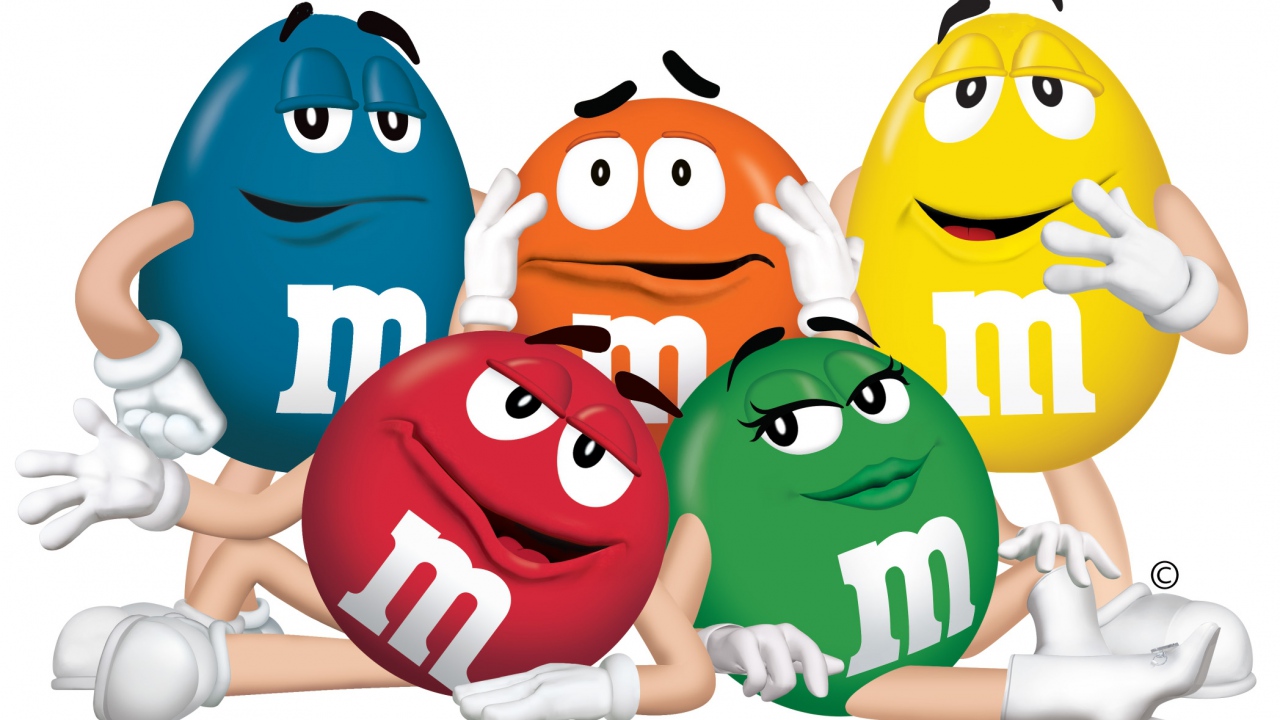Wallpaper M And Mm Characters Chocolate Candy