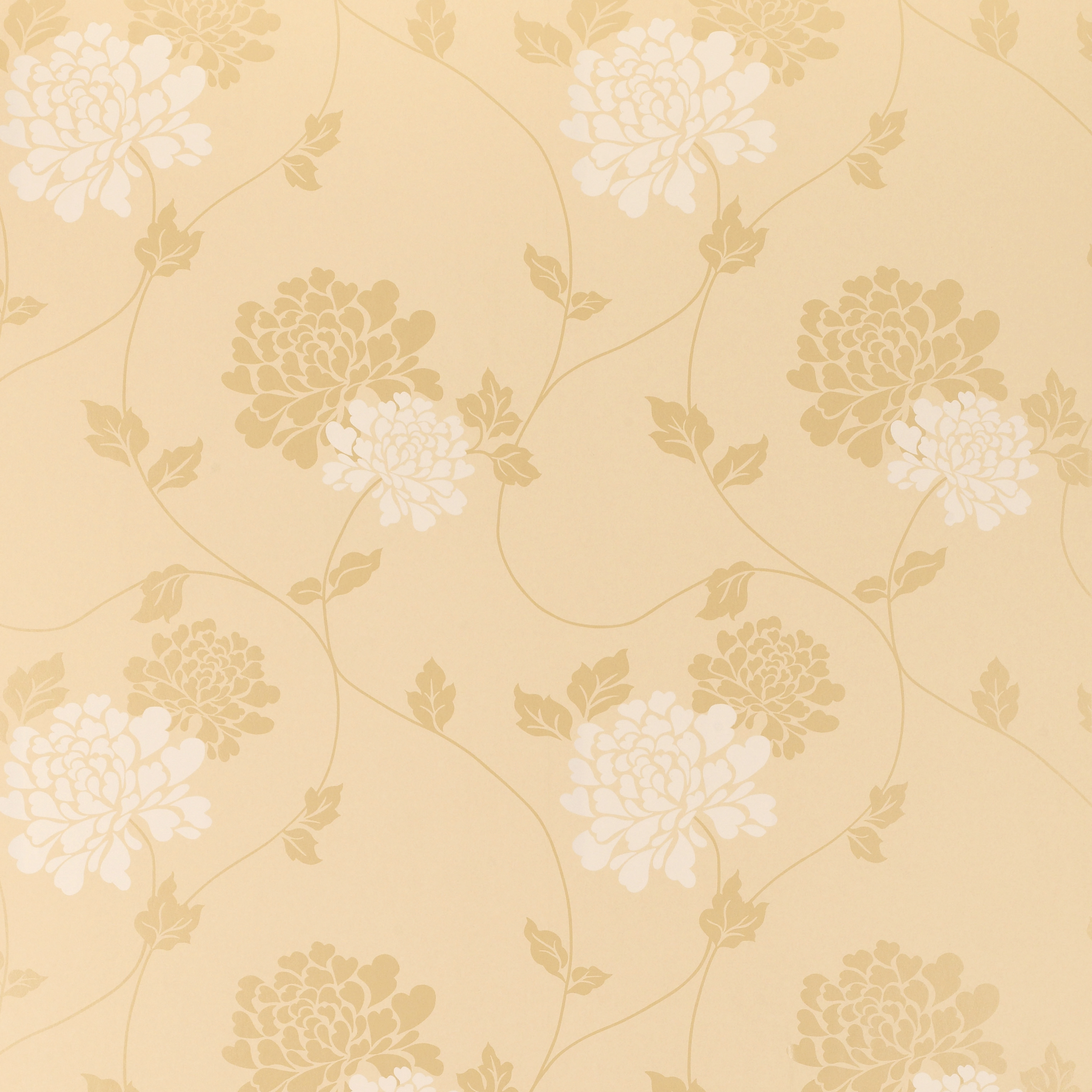 Home Decorating Wallpaper Isodore Gold Floral