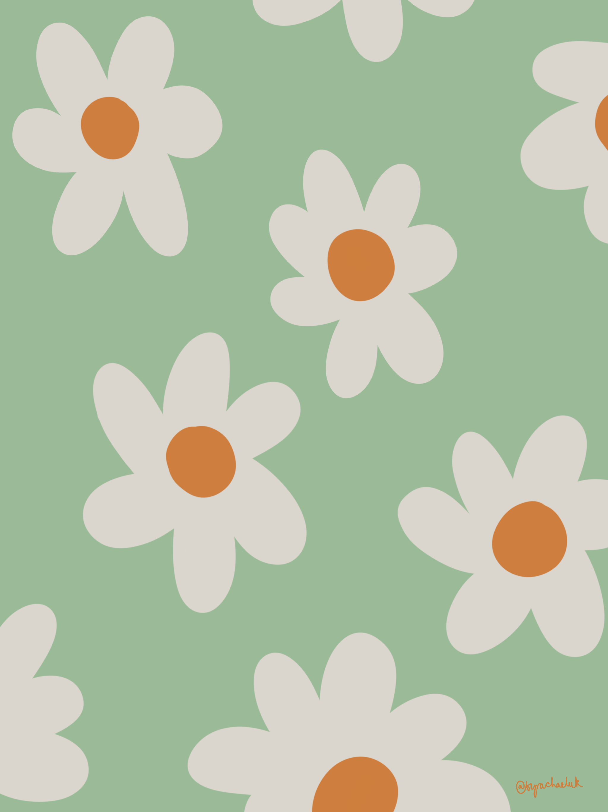 Green Floral Wallpaper