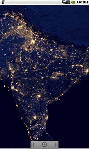 Bigger Earth At Night India Wallpaper For Android Screenshot