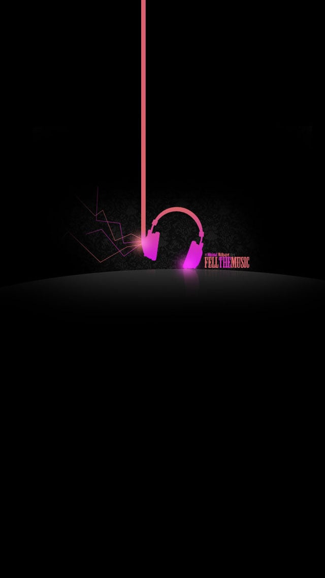 Pink Music Earplugs Iphone Wallpaper Background And