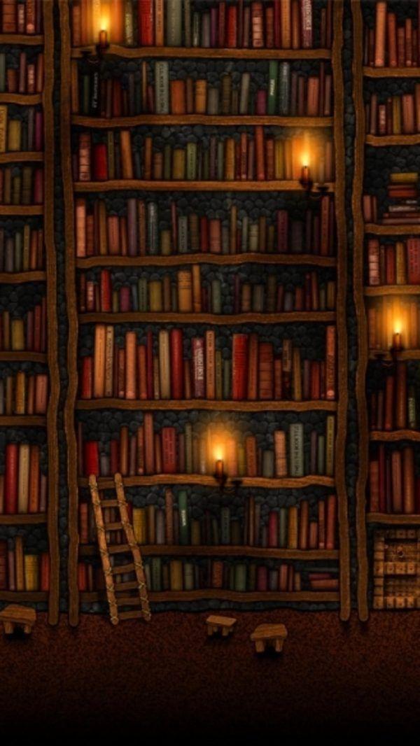Classic Library Wallpaper For Phone iPhone Books