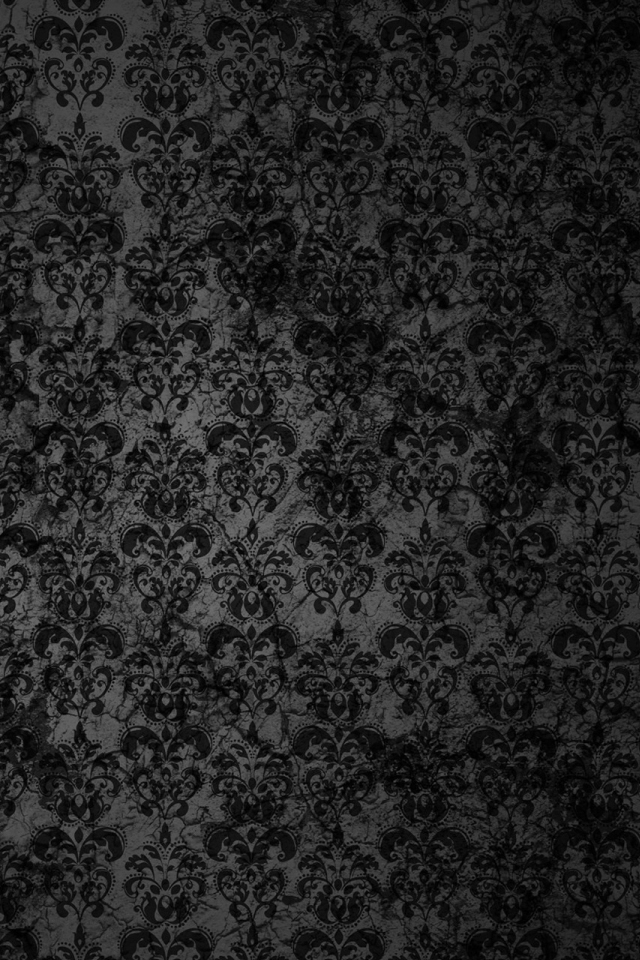 Black Floral Grunge iPhone 4s Wallpaper