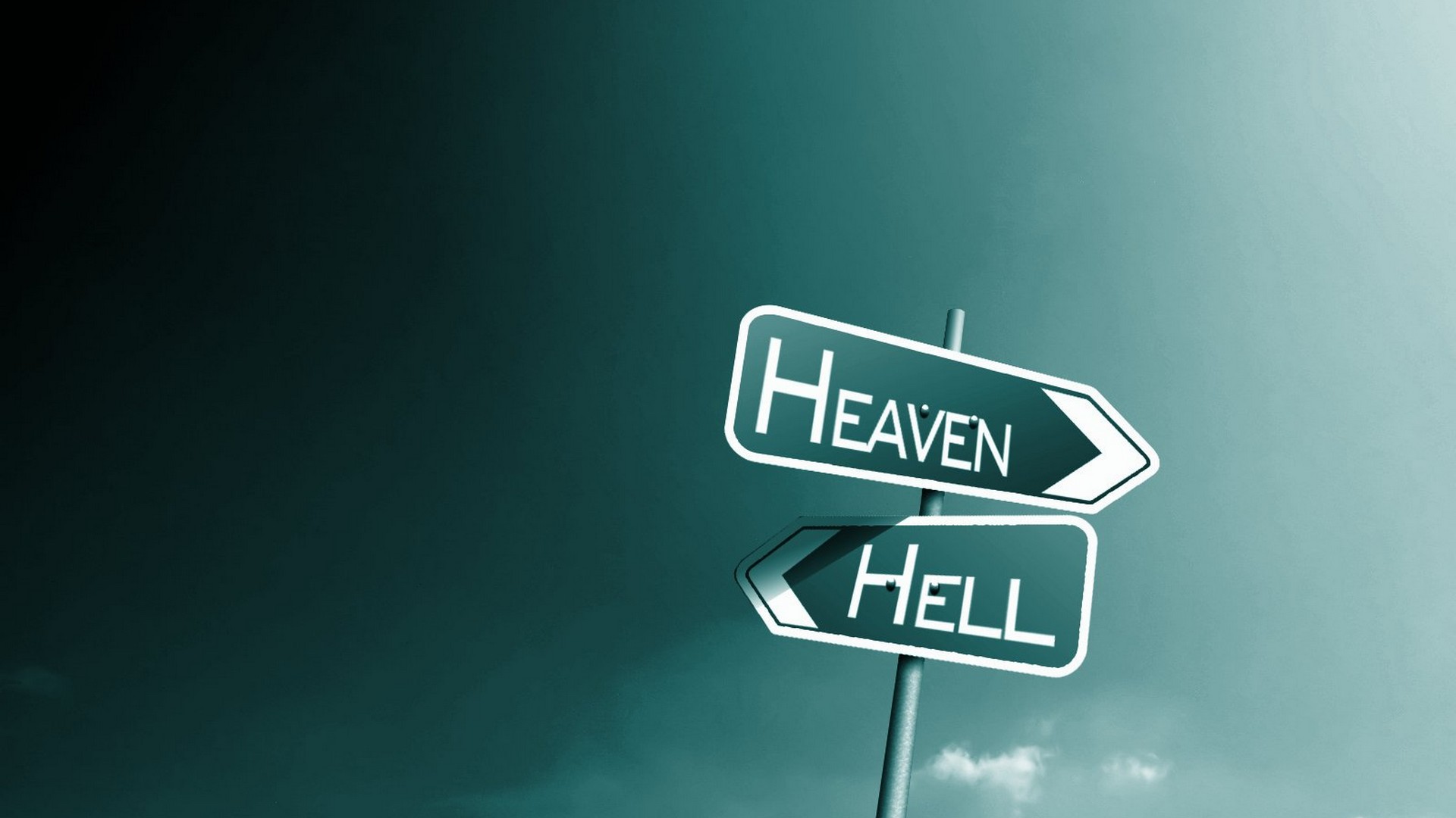 Religious Christian Religion Heaven Hell Sign Wallpaper