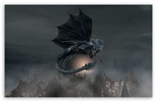 Black Dragon HD Desktop Wallpaper Widescreen High Definition