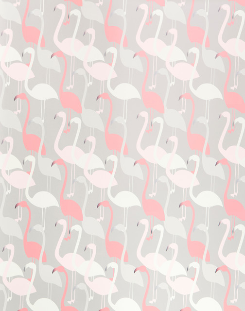 Flamingo Dance Wallpaper Sample Contemporary By