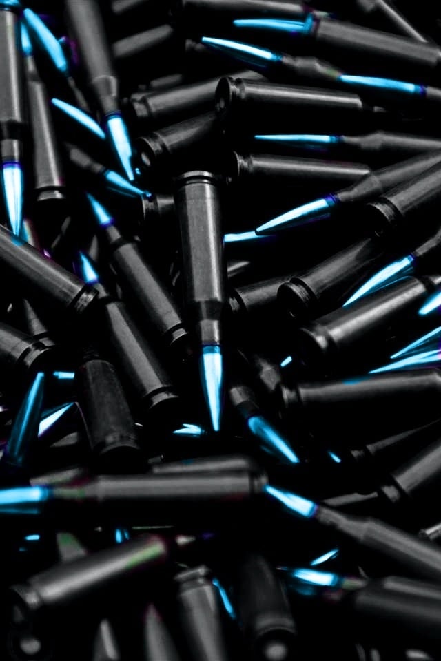 Electric Blue Bullets iPhone Wallpaper 640x960