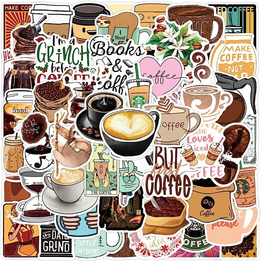 Amazon 50pcs Love Coffee Stickers Time Trendy