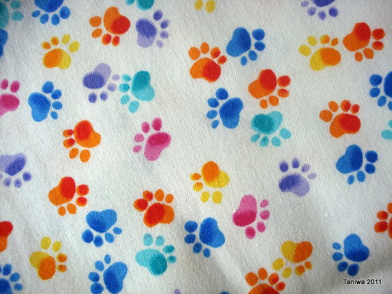 Colorful Paw Prints Background Rainbow Colored