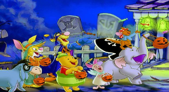 Halloween Wallpaper Winnie The Pooh Trick Treating Picture