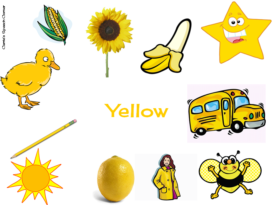 Предметы желтого цвета картинки для детей