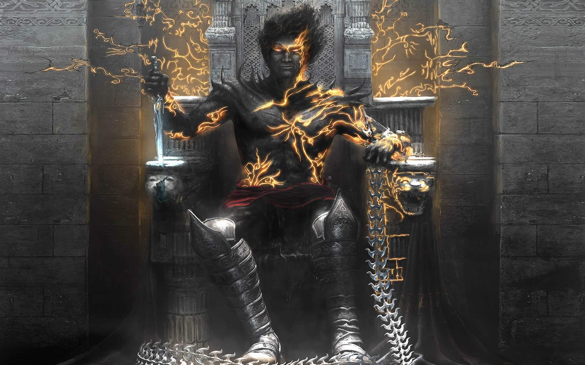 Prince On His Throne Action Games Wallpaper Image Featuring